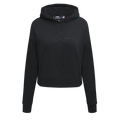 MLB ATLANTA BRAVES NEUTRAL WOMEN'S CROPPED PO HOODIE (WINE)