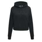 MLB ATLANTA BRAVES NEUTRAL WOMEN'S CROPPED PO HOODIE (WINE)