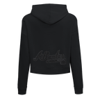 MLB ATLANTA BRAVES NEUTRAL WOMEN'S CROPPED PO HOODIE (WINE)