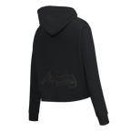 MLB ATLANTA BRAVES NEUTRAL WOMEN'S CROPPED PO HOODIE (DARK TAUPE)