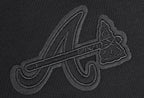MLB ATLANTA BRAVES NEUTRAL WOMEN'S CROPPED PULLOVER HOODIE (BLACK)