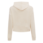 MLB ATLANTA BRAVES NEUTRAL WOMEN'S CROPPED PO HOODIE (WINE)