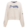 MLB ATLANTA BRAVES VARSITY BLUES CHANDAIL À COL ROND POUR FEMME (LIN)