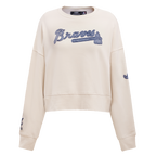 MLB ATLANTA BRAVES VARSITY BLUES CHANDAIL À COL ROND POUR FEMME (LIN)