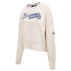 MLB ATLANTA BRAVES VARSITY BLUES CHANDAIL À COL ROND POUR FEMME (LIN)