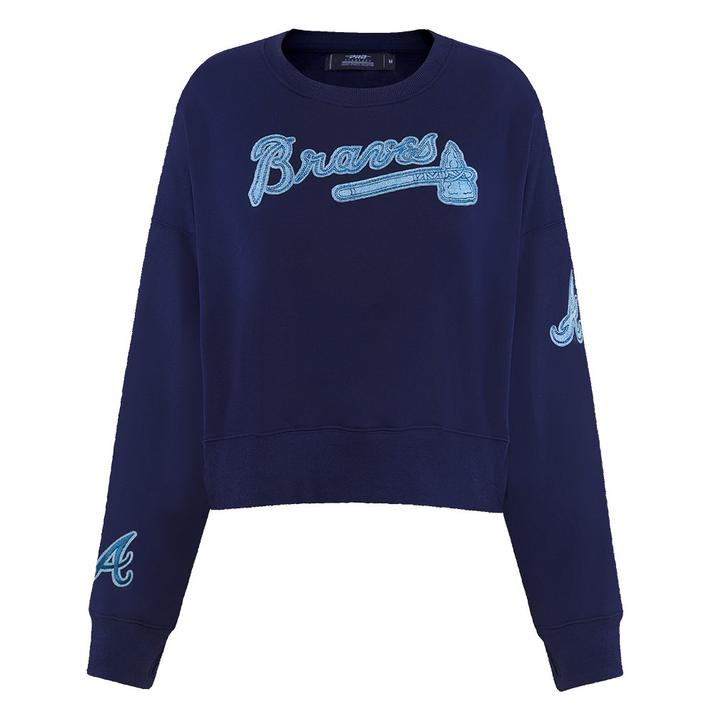 MLB ATLANTA BRAVES VARSITY BLUES CHANDAIL À COL ROND POUR FEMME (MARINE MINUIT)