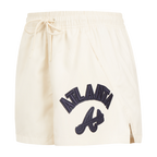 MLB ATLANTA BRAVES TRIPLE TONAL WOVEN WOMEN'S SHORT (EGGSHELL)