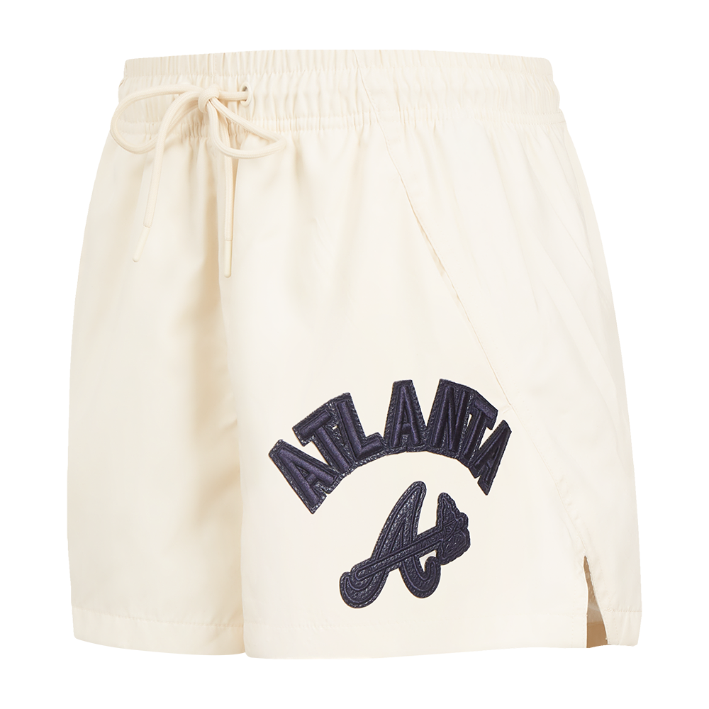 MLB ATLANTA BRAVES TRIPLE TONAL WOVEN WOMEN'S SHORT (EGGSHELL)