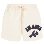 MLB ATLANTA BRAVES TRIPLE TONAL WOVEN WOMEN'S SHORT (EGGSHELL)