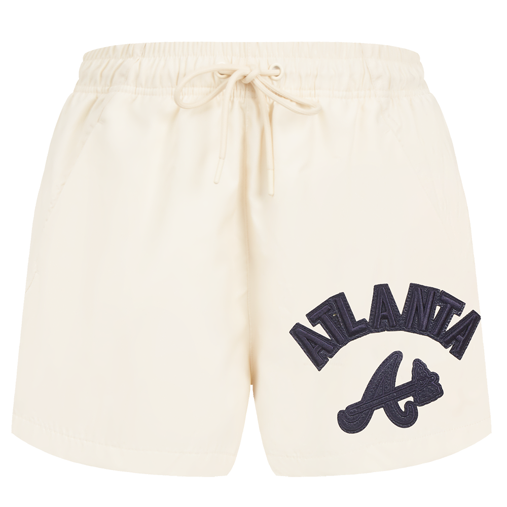 MLB ATLANTA BRAVES TRIPLE TONAL WOVEN WOMEN'S SHORT (EGGSHELL)