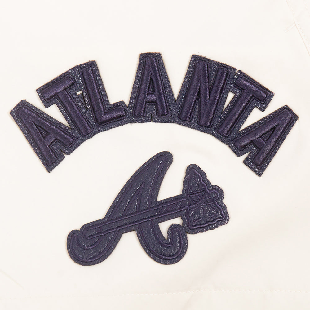 MLB ATLANTA BRAVES TRIPLE TONAL WOVEN WOMEN'S SHORT (EGGSHELL)
