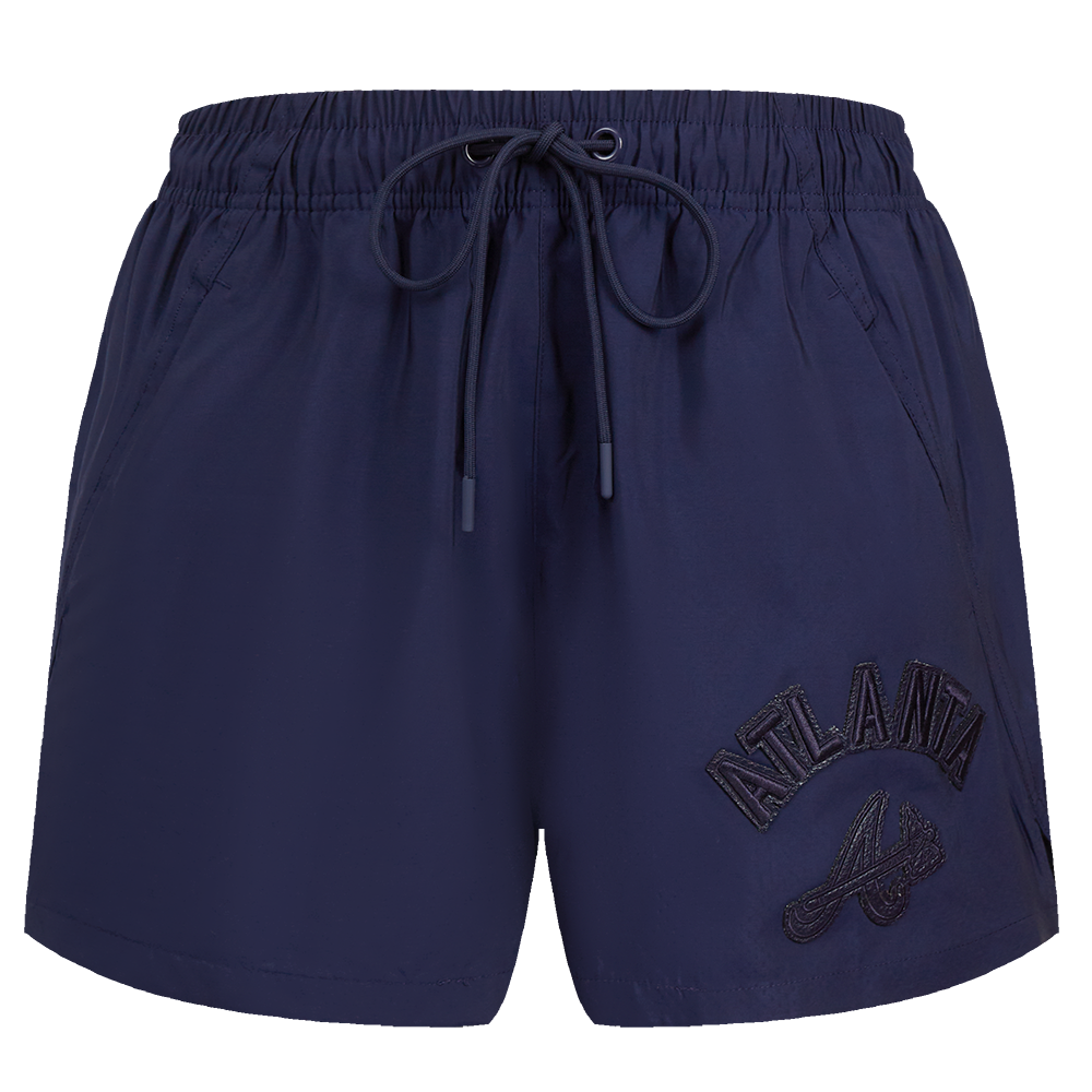 MLB ATLANTA BRAVES TRIPLE TONAL SHORT TISSÉ POUR FEMME POUR FEMME (MARINE MINUIT)