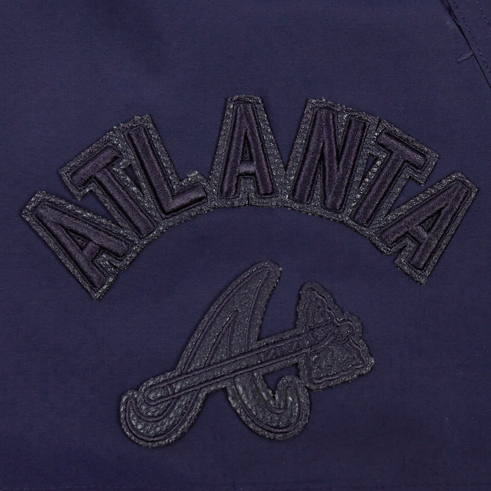 MLB ATLANTA BRAVES TRIPLE TONAL SHORT TISSÉ POUR FEMME POUR FEMME (MARINE MINUIT)