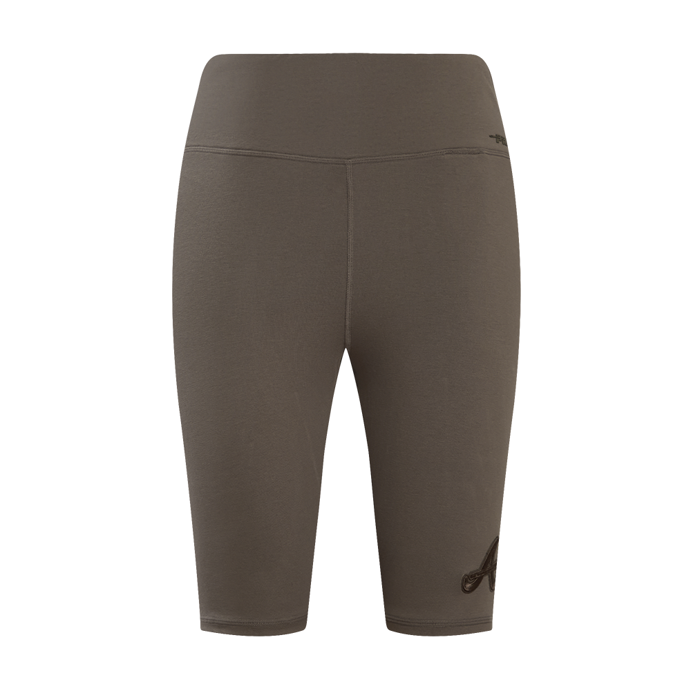 MLB ATLANTA BRAVES NEUTRAL JERSEY WOMEN'S BIKE SHORT (DARK TAUPE)