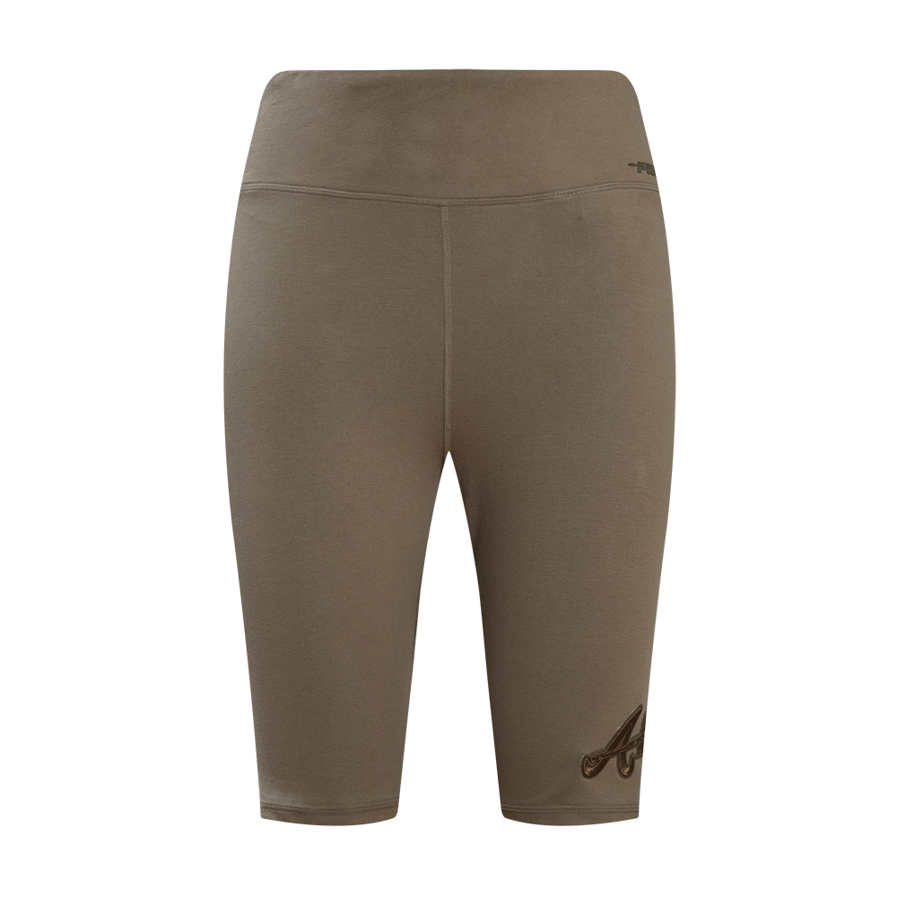 MLB ATLANTA BRAVES NEUTRAL JERSEY WOMEN'S BIKE SHORT (TAUPE)