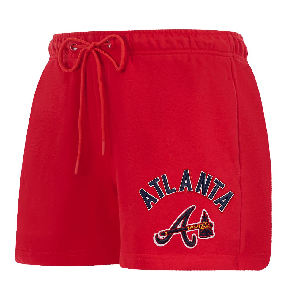 MLB ATLANTA BRAVES CLASSIC SHORT EN MOLLETON POUR FEMME (ROUGE)