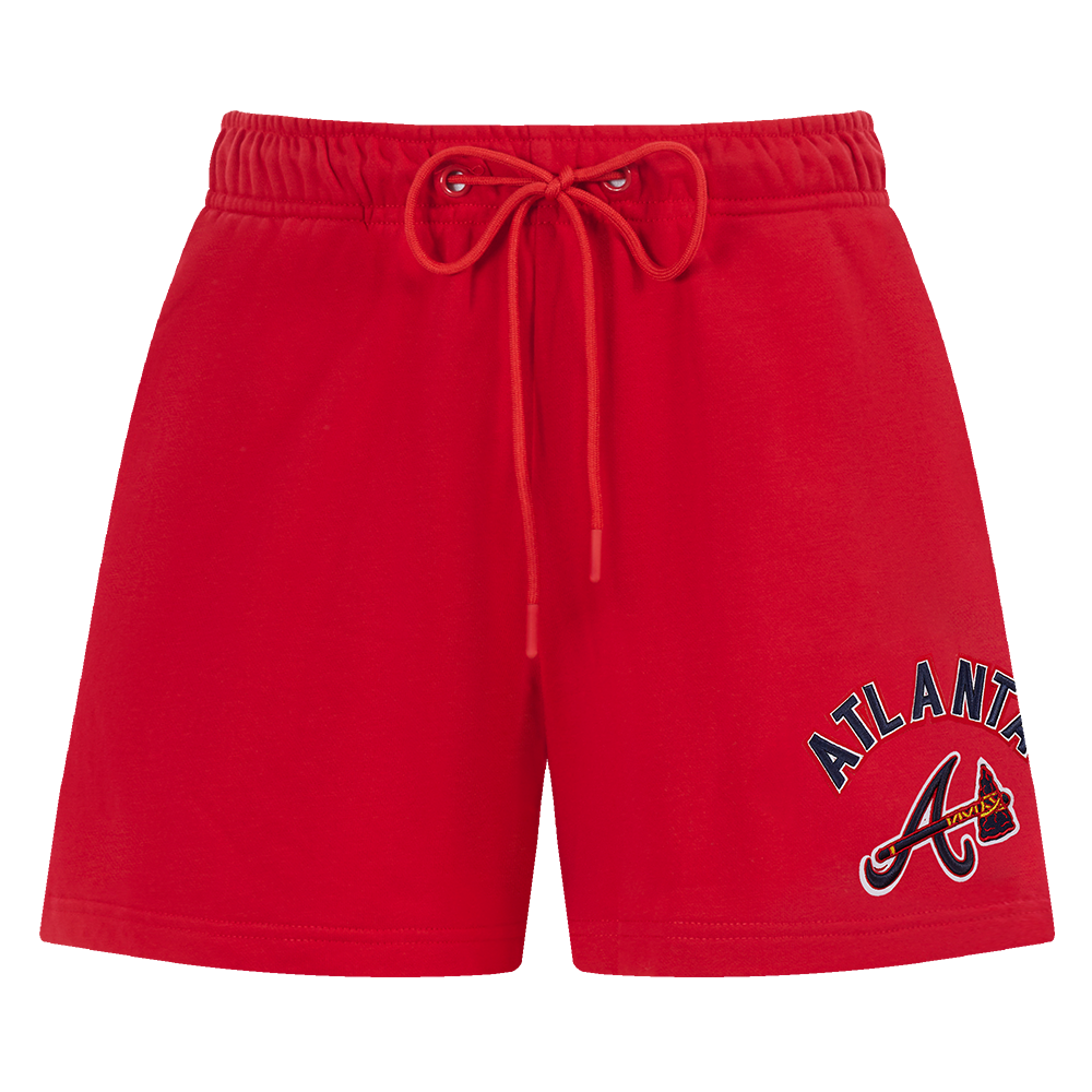 MLB ATLANTA BRAVES CLASSIC WOMEN'S FLEECE SHORT (RED)