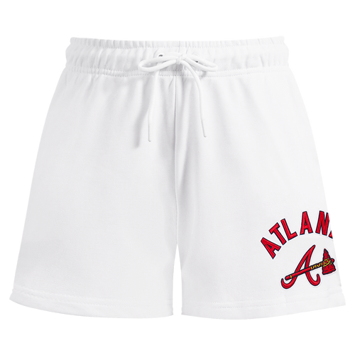 MLB ATLANTA BRAVES CLASSIC WOMEN'S FLEECE SHORT (WHITE)