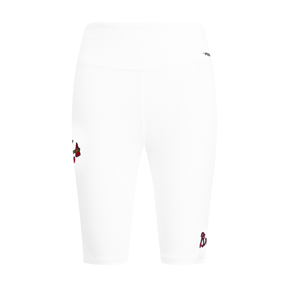 MLB ATLANTA BRAVES CLASSIC WOMEN'S COTTON BIKE SHORT (WHITE)