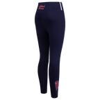 MLB ATLANTA BRAVES SCRIPT TAIL LEGGING EN JERSEY À TAILLE HAUTE POUR FEMME (MARINE MINUIT)