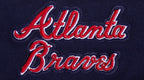 MLB ATLANTA BRAVES SCRIPT TAIL LEGGING EN JERSEY À TAILLE HAUTE POUR FEMME (MARINE MINUIT)