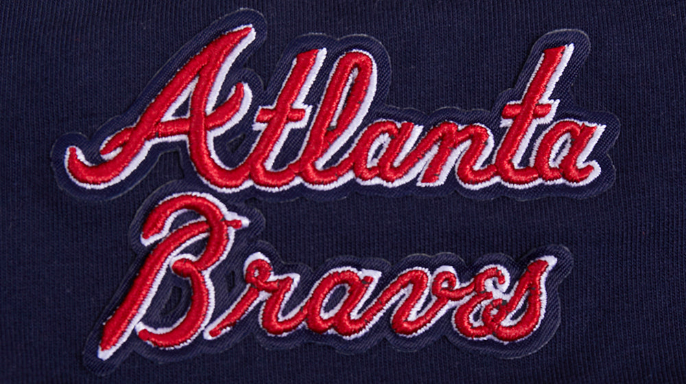 MLB ATLANTA BRAVES SCRIPT TAIL LEGGING EN JERSEY À TAILLE HAUTE POUR FEMME (MARINE MINUIT)