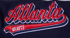 MLB ATLANTA BRAVES SCRIPT TAIL LEGGING EN JERSEY À TAILLE HAUTE POUR FEMME (MARINE MINUIT)