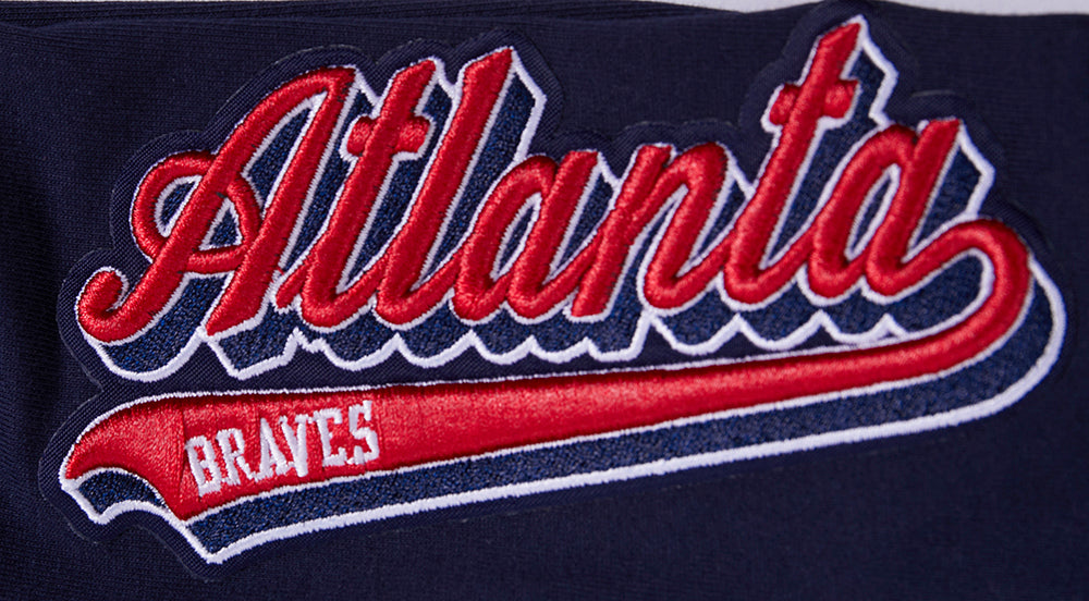 MLB ATLANTA BRAVES SCRIPT TAIL LEGGING EN JERSEY À TAILLE HAUTE POUR FEMME (MARINE MINUIT)