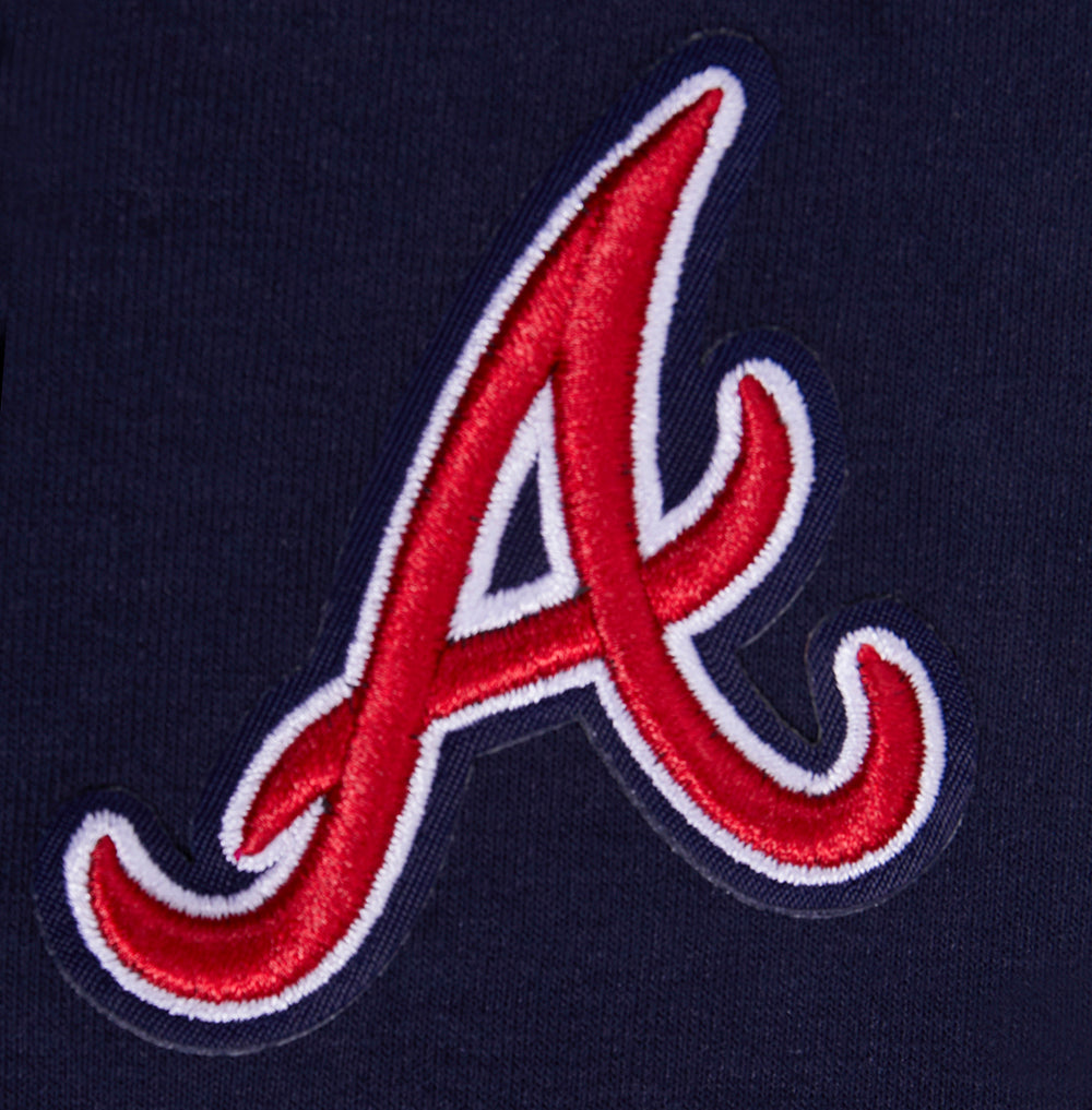 MLB ATLANTA BRAVES SCRIPT TAIL LEGGING EN JERSEY À TAILLE HAUTE POUR FEMME (MARINE MINUIT)