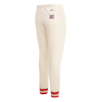 MLB ATLANTA BRAVES RETRO CLASSIC WOMEN'S RIB SWEATPANT (EGGSHELL/ RED)