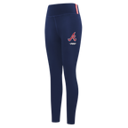 MLB ATLANTA BRAVES CLASSIC CHENILLE LEGGING EN JERSEY ÉPAIS POUR FEMME (MARINE MINUIT)