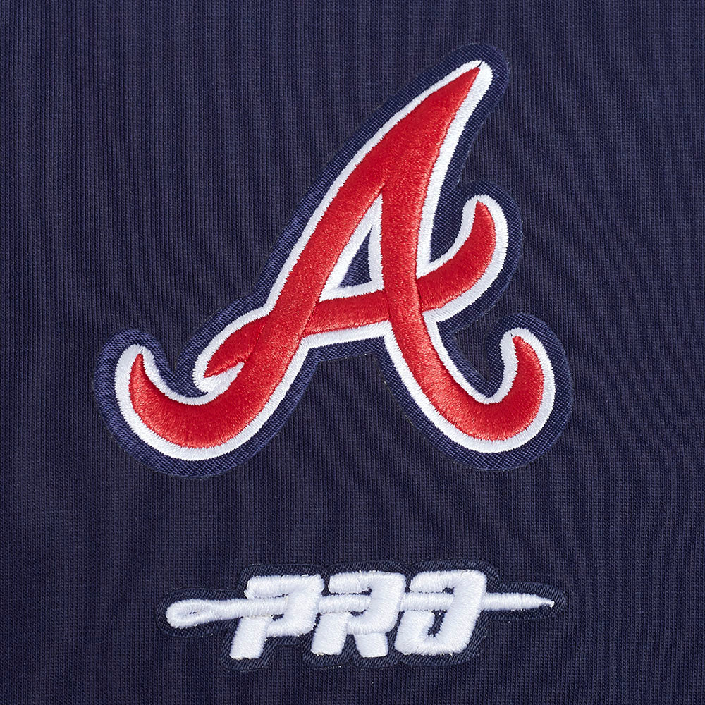 MLB ATLANTA BRAVES CLASSIC CHENILLE LEGGING EN JERSEY ÉPAIS POUR FEMME (MARINE MINUIT)