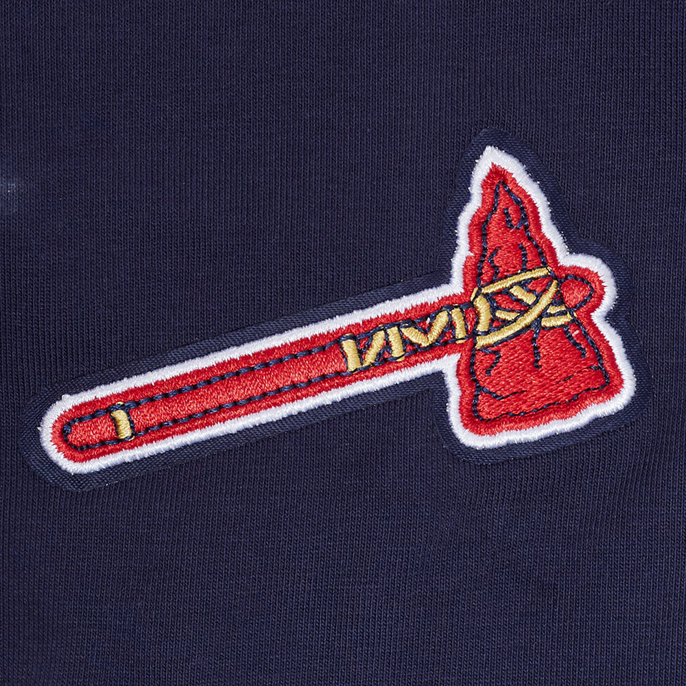 MLB ATLANTA BRAVES CLASSIC CHENILLE LEGGING EN JERSEY ÉPAIS POUR FEMME (MARINE MINUIT)