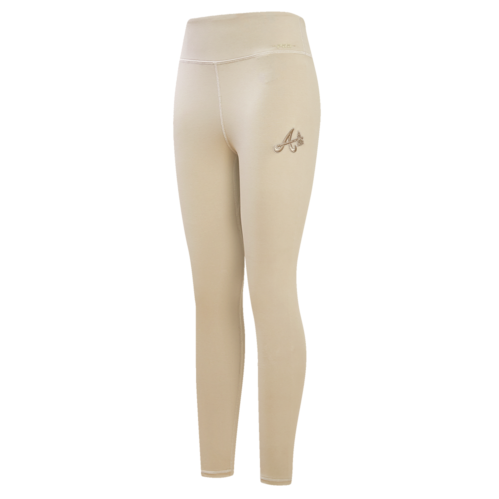 MLB ATLANTA BRAVES NEUTRAL WOMEN'S JERSEY LEGGING (TAUPE)