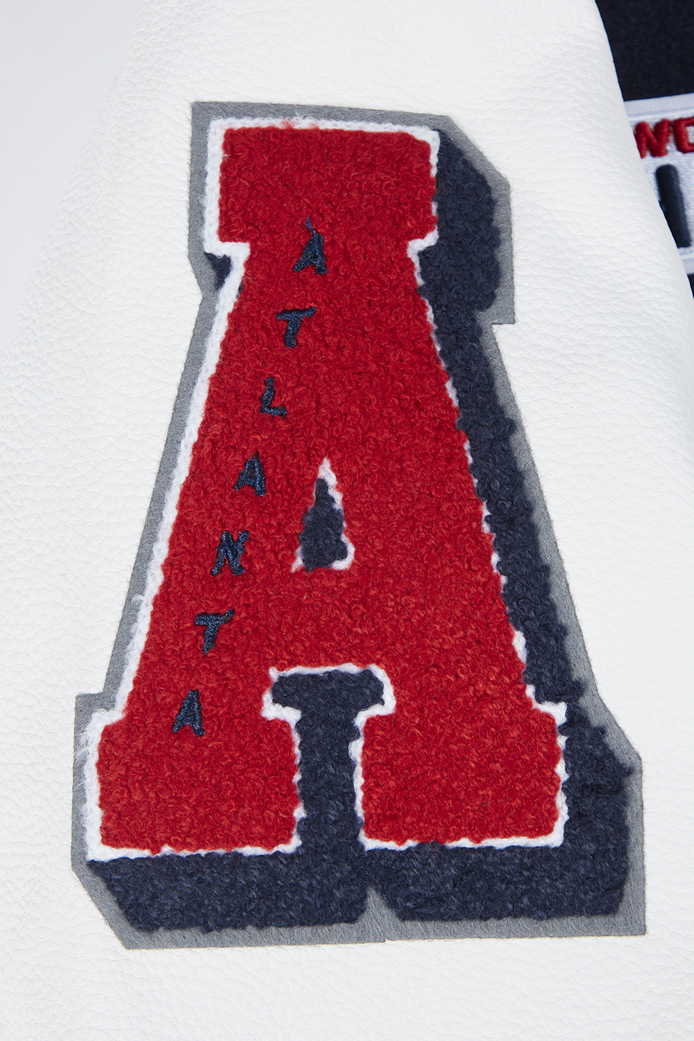 MLB ATLANTA BRAVES MASH UP WOMEN'S RIB WOOL VARSITY JACKET (MIDNIGHT NAVY/RED/MIDNIGHT NAVY)