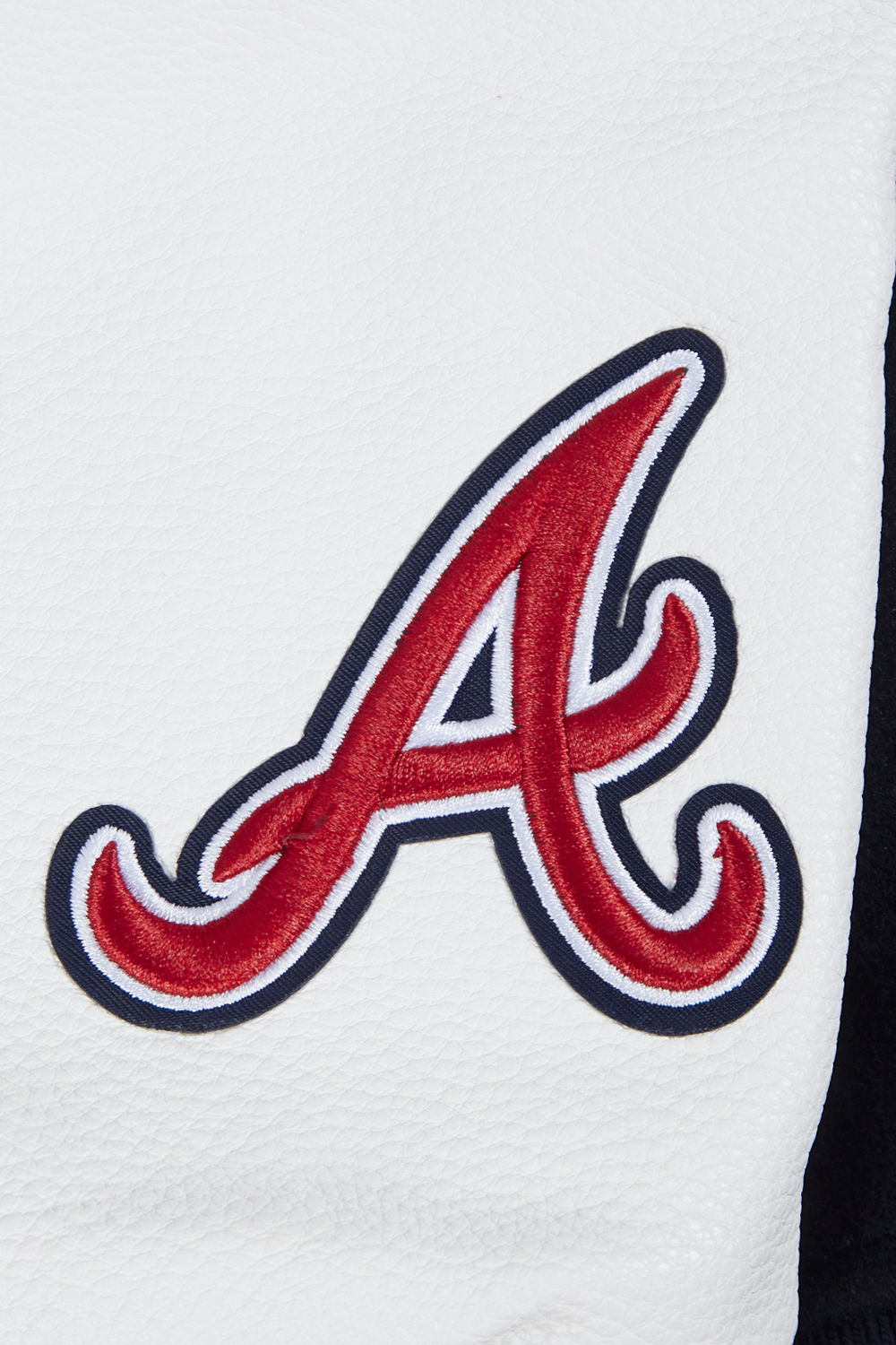 MLB ATLANTA BRAVES MASH UP WOMEN'S RIB WOOL VARSITY JACKET (MIDNIGHT NAVY/RED/MIDNIGHT NAVY)