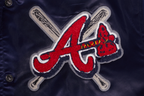 MLB ATLANTA BRAVES MASH UP WOMEN'S RIB SATIN JACKET (MIDNIGHT NAVY/RED/MIDNIGHT NAVY)