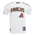 MLB ARIZONA DIAMONDBACKS CLASSIC MESH HAUT EN JERSEY SIMPLE À RAYURES (BLANC/NOIR)