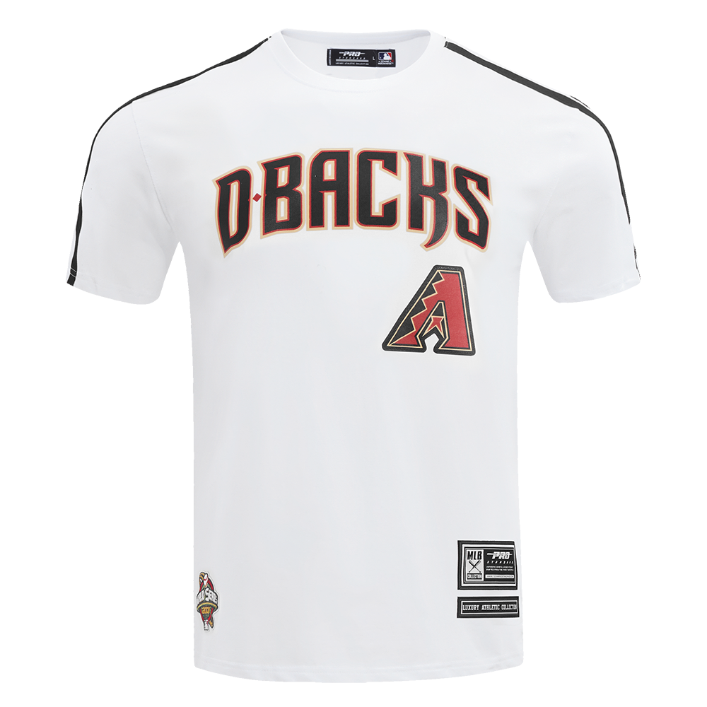 MLB ARIZONA DIAMONDBACKS CLASSIC MESH HAUT EN JERSEY SIMPLE À RAYURES (BLANC/NOIR)