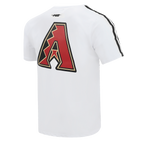 MLB ARIZONA DIAMONDBACKS CLASSIC MESH HAUT EN JERSEY SIMPLE À RAYURES (BLANC/NOIR)