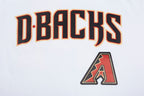 MLB ARIZONA DIAMONDBACKS CLASSIC MESH HAUT EN JERSEY SIMPLE À RAYURES (BLANC/NOIR)