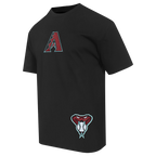 MLB ARIZONA DIAMONDBACKS WINGSPAN HAUT EN JERSEY DE COTON À ÉPAULES TOMBANTES V2 POUR HOMME (NOIR)