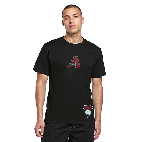 MLB ARIZONA DIAMONDBACKS WINGSPAN HAUT EN JERSEY DE COTON À ÉPAULES TOMBANTES V2 POUR HOMME (NOIR)