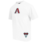 MLB ARIZONA DIAMONDBACKS WINGSPAN HAUT EN JERSEY DE COTON À ÉPAULES TOMBANTES V2 POUR HOMME (BLANC)
