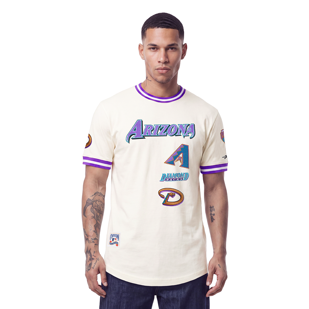 MLB ARIZONA DIAMONDBACKS RETRO CLASSICS HAUT POUR HOMME (COQUILLE D'ŒUF/VIOLET)