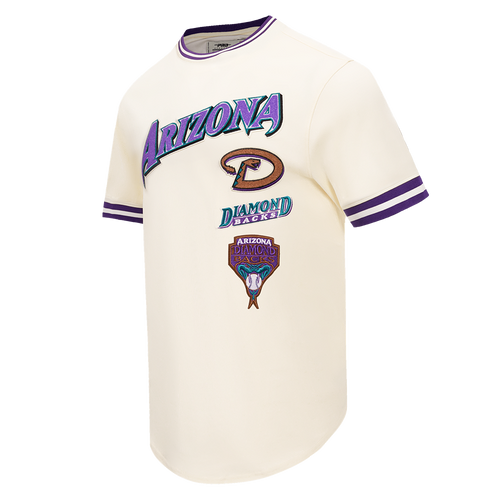 MLB ARIZONA DIAMONDBACKS RETRO CLASSIC HAUT POUR HOMME (COQUILLE D'ŒUF/VIOLET)