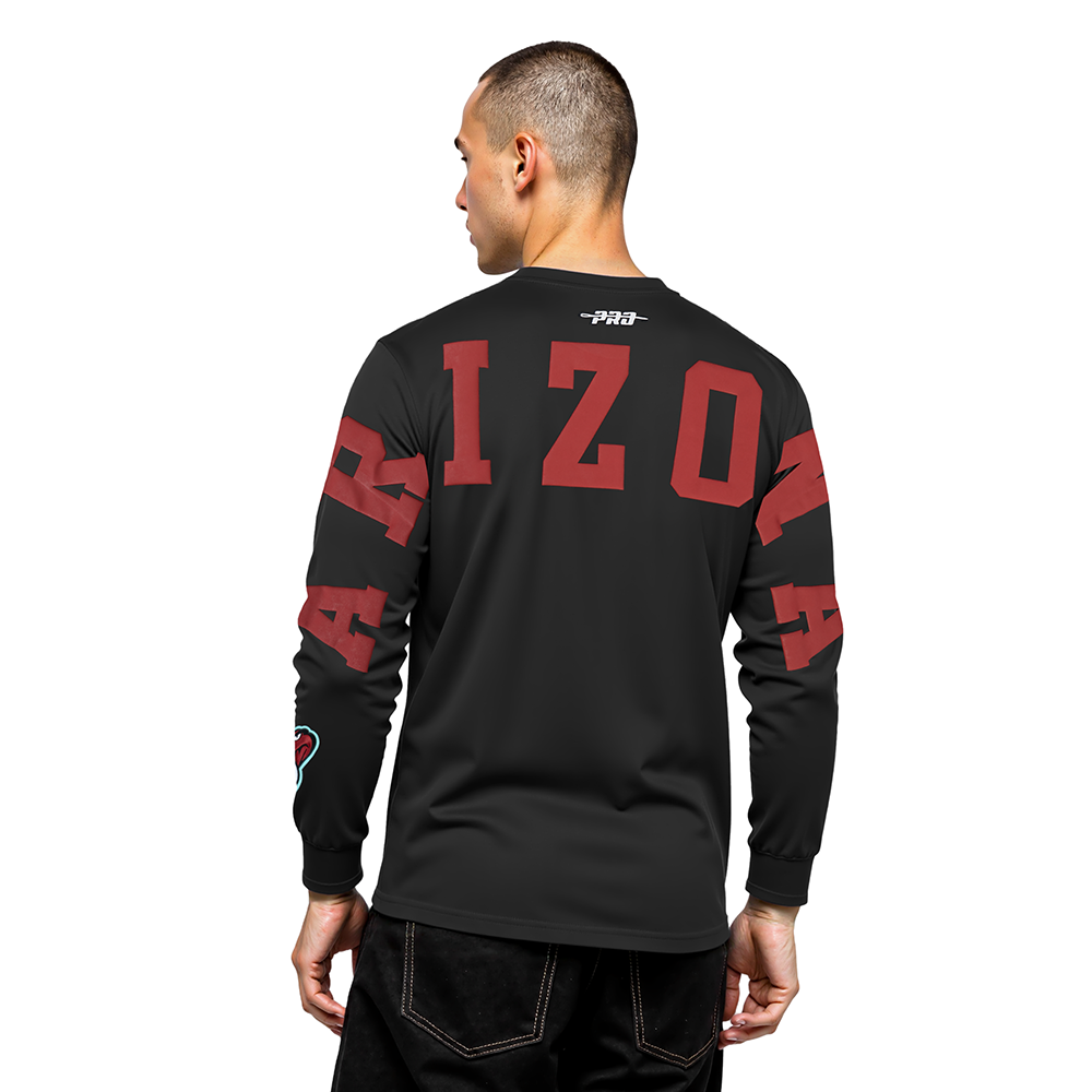 MLB ARIZONA DIAMONDBACKS WINGSPAN HAUT À MANCHES LONGUES ET À ÉPAULES TOMBANTES V2 POUR HOMME (NOIR)