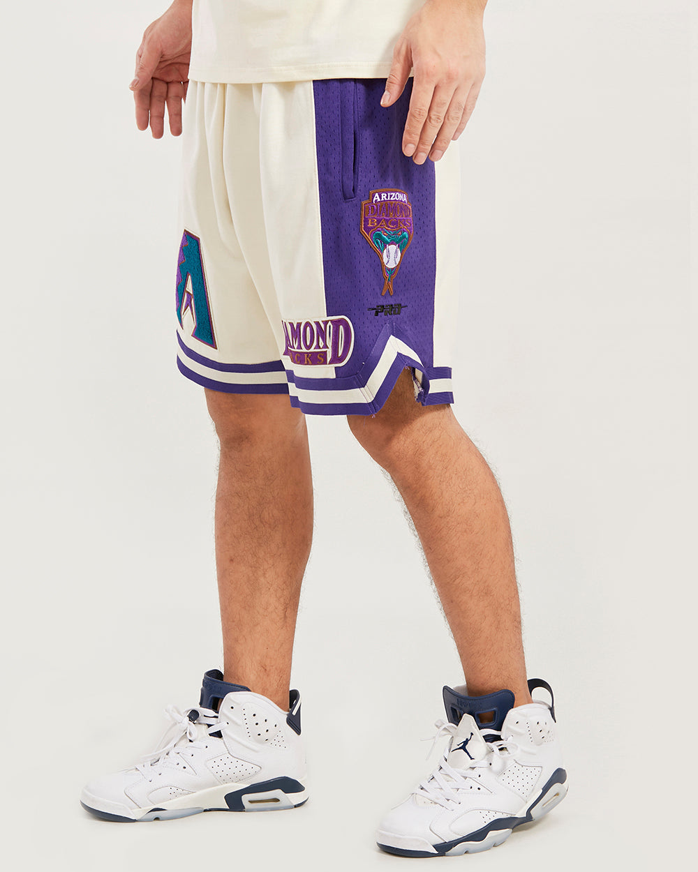 MLB ARIZONA DIAMONDBACKS RETRO CLASSIC MEN'S 2.0 SHORT (EGGSHELL/ PURPLE)
