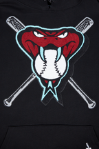 MLB ARIZONA DIAMONDBACKS MASH UP CHANDAIL À CAPUCHON EN MOLLETON CÔTELÉ POUR HOMME (NOIR)