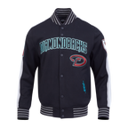 MLB ARIZONA DIAMONDBACKS PRO GAME DAY JACKET MEN'S JACKET (BLACK/SILVER/WHITE)